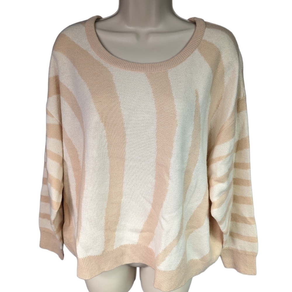 Ophelia Roe NWT Stripe Wool Blend Sweater Sz 2X